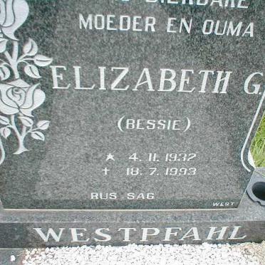 WESTPFAHL Elizabeth G. 1932-1993