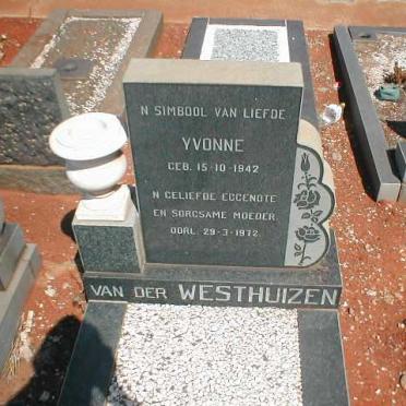WESTHUIZEN Yvonne, van der 1942-1972
