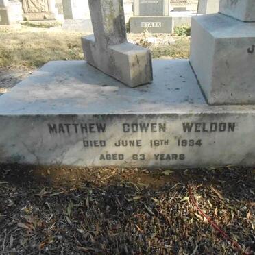 WELDON Matthew Cowen -1934