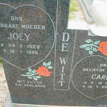 WITT Carl, de 1918-2002 &amp; Joey 1925-1995