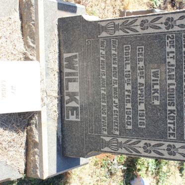WILKE Jan Louis Kotze 1916-1940
