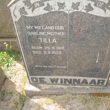 WINNAAR Tilla, de 1918-1959