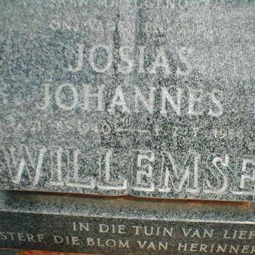 WILLEMSE Josias Johannes 1940-1986