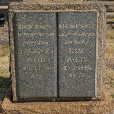 WOOLLEY Francis George -1938 &amp; Susan -1964