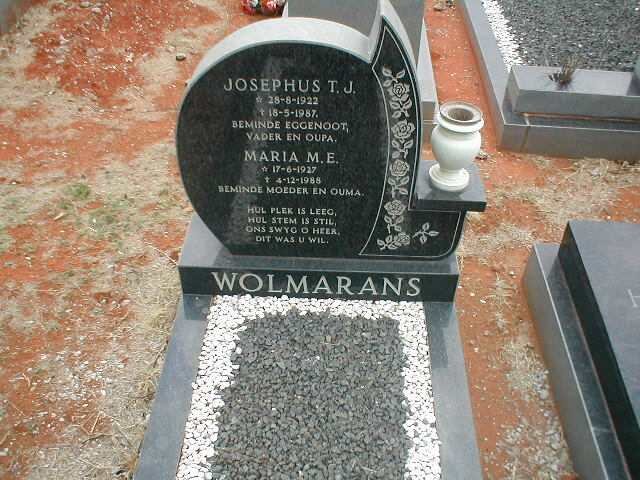 WOLMARANS Josephus T.J. 1922-1987 &amp; Maria M.E. 1927-1988