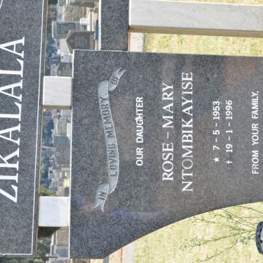 ZIKALALA Rose-Mary Ntombikayise 1953-1996