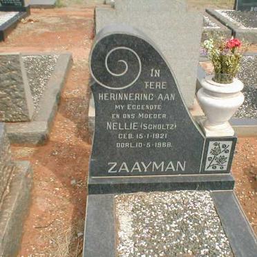 ZAAYMAN Nellie nee SCHOLTZ 1921-1968