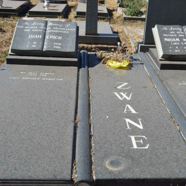 ZWANE Isiah Erich 1929-2015 &amp; Miriam Matshidiso LA?AJE 1925-1999