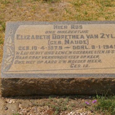 ZYL Elizabeth Dorethea, van nee NAUDE 1879-1945