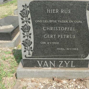 ZYL Christoffel Gert Petrus, van 1902-1983