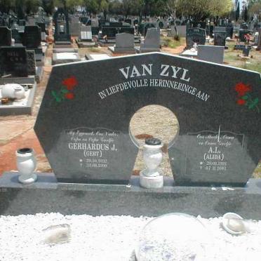 ZYL Gerhardus J., van 19?2-19?? &amp; A.L. 19?1-2001