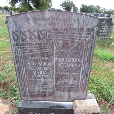 JAGER Gerhardus Johannes, de 1942-2007 & Salomina Johanna Maria KEULDER 1944-2004