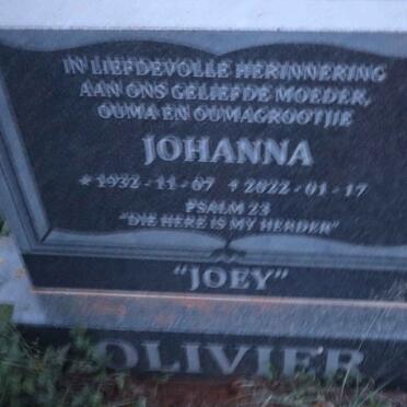 OLIVIER Johanna 1932-2022