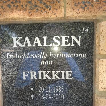 KAALSEN Frikkie 1985-2010