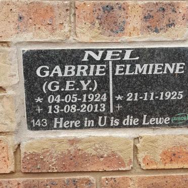 NEL G.E.Y. 1924-2013 &amp; Elmiene 1925-