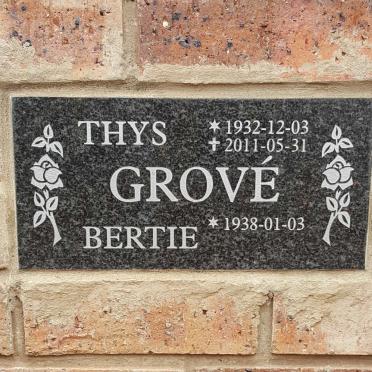 GROVE Thys 1932-2011 &amp; Bertie 1938-