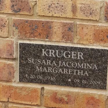 KRUGER Susara Jacomina Margaretha 1930-2009