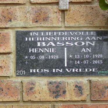 BASSON Hennie 1928- &amp; An 1928-2015