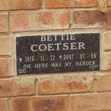 COETSER Bettie 1915-2007