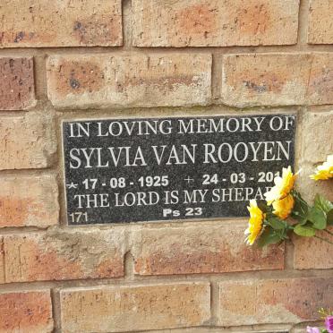 ROOYEN Sylvia, van 1925-201?