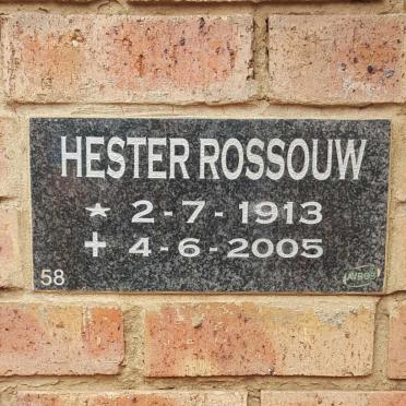 ROSSOUW Hester 1913-2005