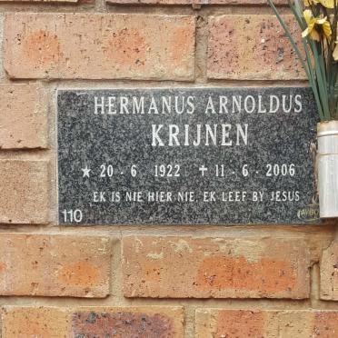 KRIJNEN Hermanus Arnoldus 1922-2006