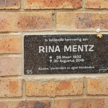 MENTZ Rina 1932-2016