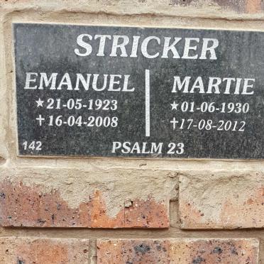 STICKER Emanuel 1923-2008 &amp; Martie 1930-2012