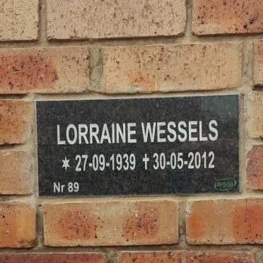 WESSELS Lorraine 1939-2012