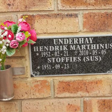 UNDERHAY Hendrik Marthinus 1952-2010 &amp; Stoffies 1951-