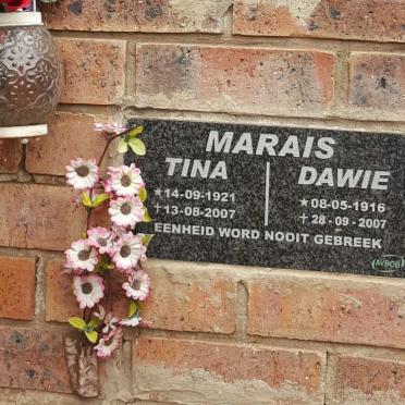 MARAIS Dawie 1916-2007 &amp; Tina 1921-2007