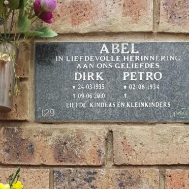 ABEL Dirk 1935-2010 &amp; Petro 1934-