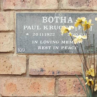 BOTHA Paul Kruger 1922-2011