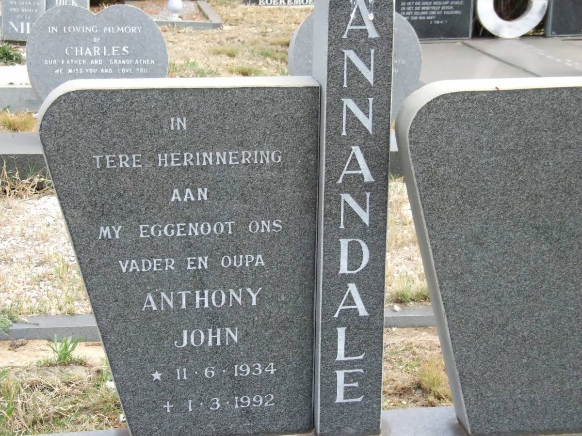 ANNANDALE Anthony John 1934-1992