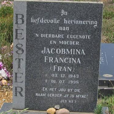 BESTER Jacobmina Francina 1943-1998