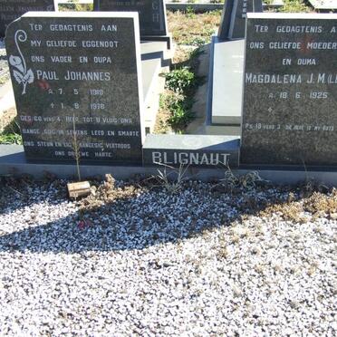BLIGNAUT Paul Johannes 1918-1978 &amp; Magdalena J.M. 1925-