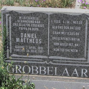 GROBBELAAR Daniel Mattheus 1919-1997