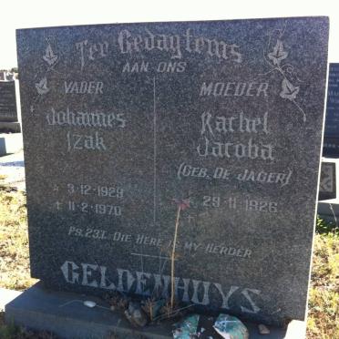 GELDENHUYS Johannes Izak 1929-1970 &amp; Rachel Jacoba De JAGER 1926-