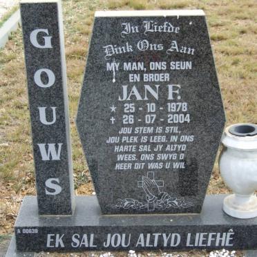 GOUWS Jan F. 1978-2004