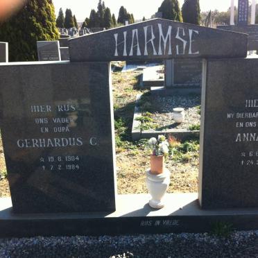 HARMSE Gerhardus C. 1904-1984 &amp; Anna M.E. 1912-1971