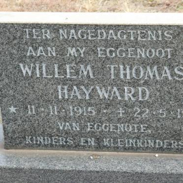HAYWARD Willem Thomas 1915-1991