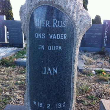 HORN Jan 1915-1983 &amp; Martha M.P. De BRUYN 1931-1971   