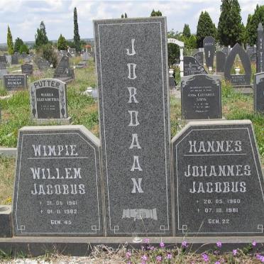 JORDAAN Willem Jacobus 1961-1982 :: JORDAAN Johannes Jacobus 1960-1981