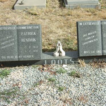 LOOTS Patrick Hendrik 1930-1990 &amp; Aletta Gertruida 1942-2005