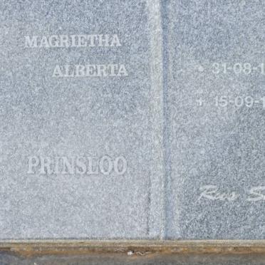 PRINSLOO Magrietha Alberta 1946-1983