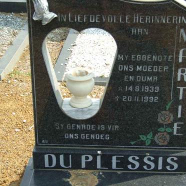 PLESSIS Martie, du 1939-1992