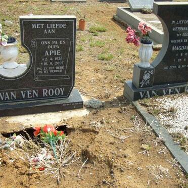 ROOY Apie, van ven 1926-2003 &amp; Magdalena J. 1920-1994