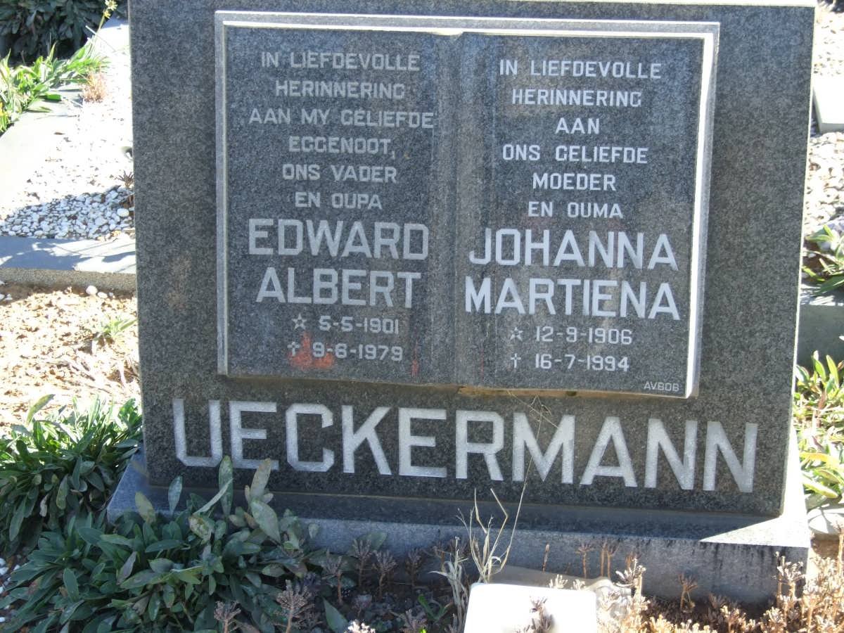 UECKERMANN Edward Albert 1901-1979 &amp; Johanna Martiena 1906-1994