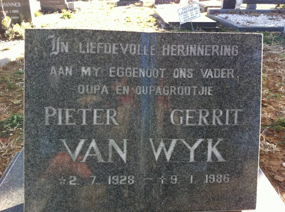 WYK Pieter Gerrit, van 1928-1986