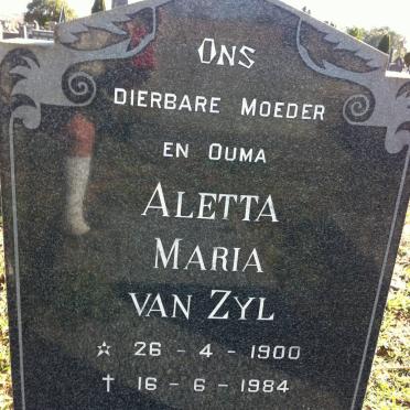 ZYL Aletta Maria, van 1900-1984
